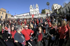 Flash mob "One Nillion Rising for Justice" in Rome